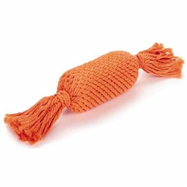 Straightcrate Ruff Rope Squeaker Tosser Dog Toy, Orange - One Size ST1616541